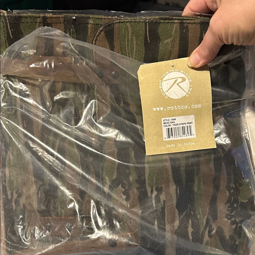 Rothco vintage camo medic bag in tiger strip print